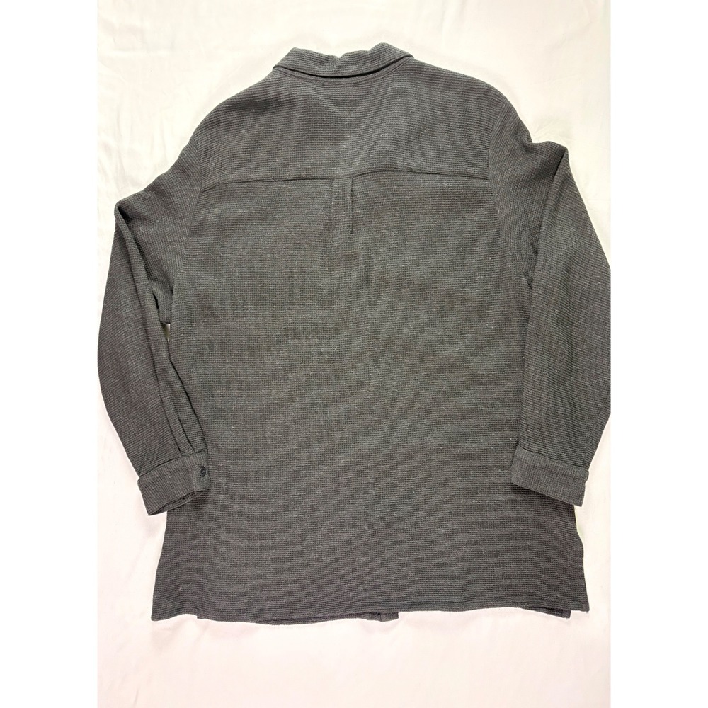 Vintage Eileen Fisher Waffle Button Down Shirt L Wool Blend Lagenlook Capsule - Picture 7 of 7